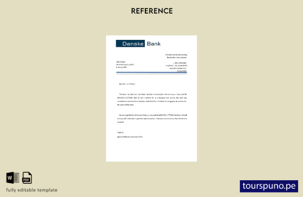 lista para imprimir plantilla de referencia de cierre de Danskebank de Dinamarca